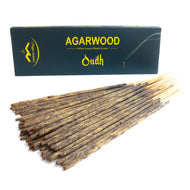 Oudh (Agarwood) Incense Sticks | Artisan Luxury Masala Incense | Divine Scent for Home, Meditation & Yoga | 50 grams (18 sticks approx.)