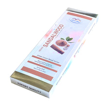 Load image into Gallery viewer, Indian Sandalwood Artisan Luxury Masala Incense Sticks | Divine Scent for Home, Meditation, Yoga, Aromatherapy | Calming, Memory Enhancing, Spirituality | 30 sticks
