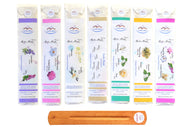 Incense Sticks Variety Pack | Premium Hand-dipped Floral Incense | 7 Scents | Lavender Lilac Rose Narcissus Lotus Vanilla Jasmine Tuberose Ylang Ylang | 105 sticks + Free Incense Holder